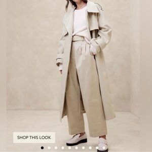 Banana Republic Cruz Pleated Wide-Leg Chino